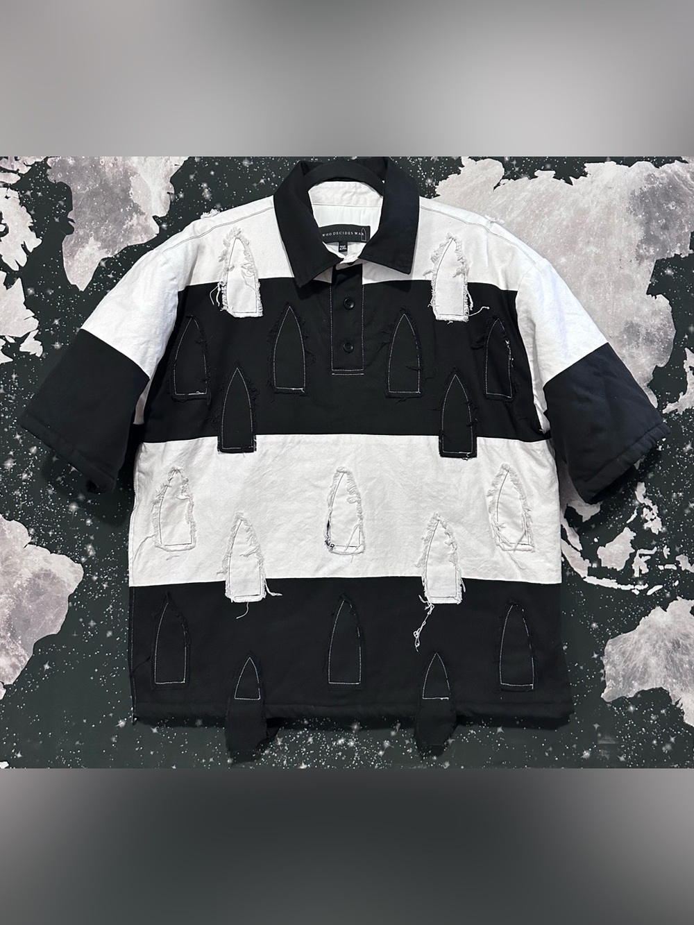 Who Decides War Blocked Window Polo Shirt